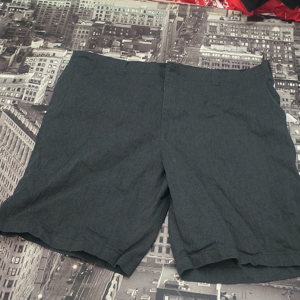 Men's Charcoal Flat Front Shorts A-3